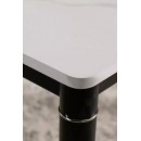 Стол обеденный SIGNAL DAMAR белый мрамор/черный мат 80/60